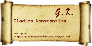 Gladics Konstantina névjegykártya
